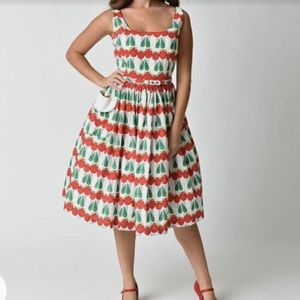 Collectif belted tulip dress